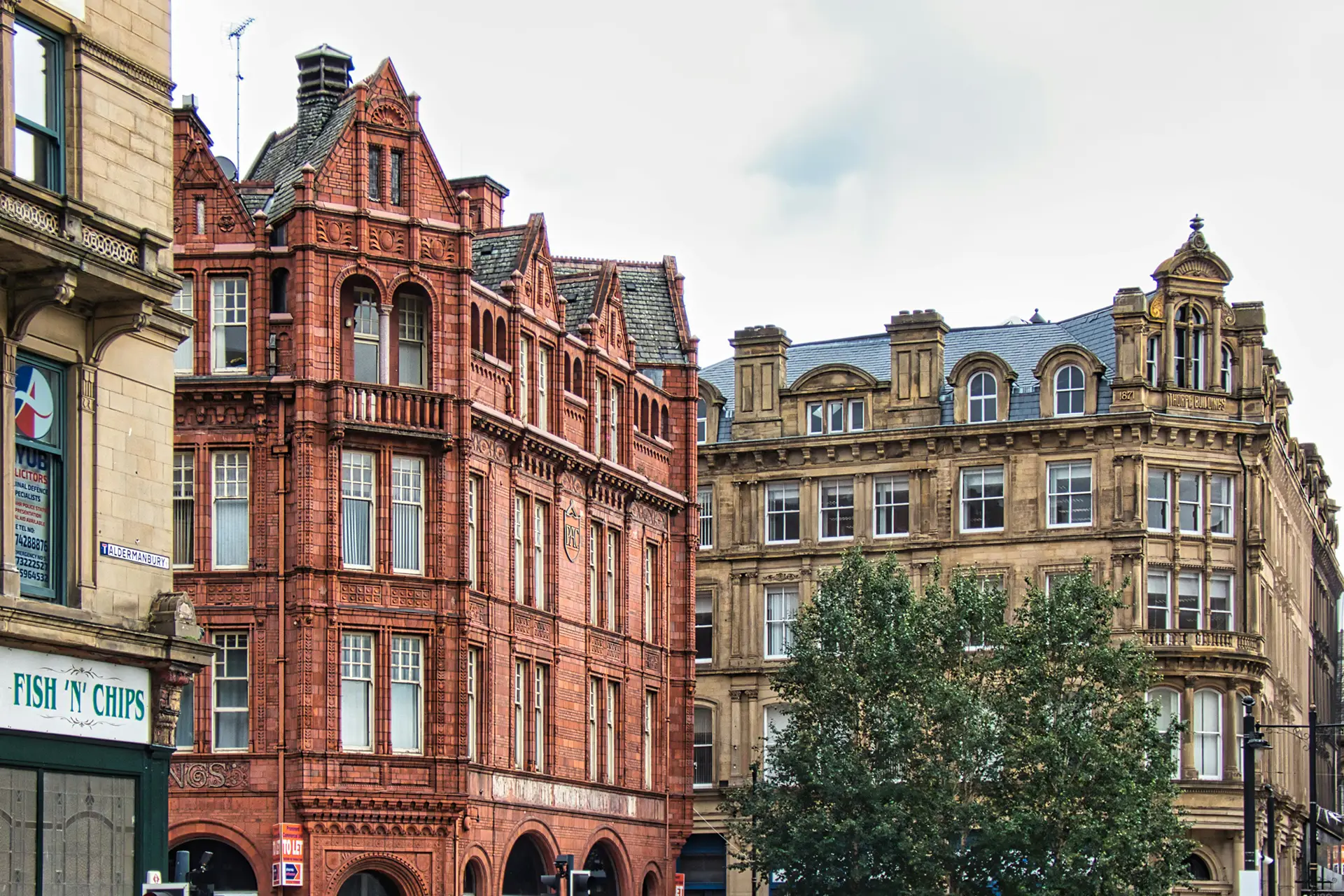 Buildings in the centre of Bradford